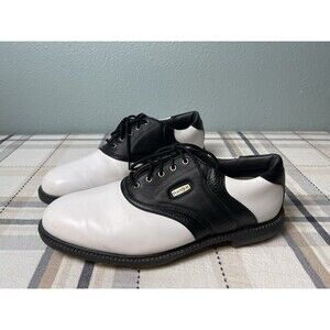 Footjoy SuperLites  Mens Sz 10.5 White/Black  Golf Shoes Lace Up #58088 Classic